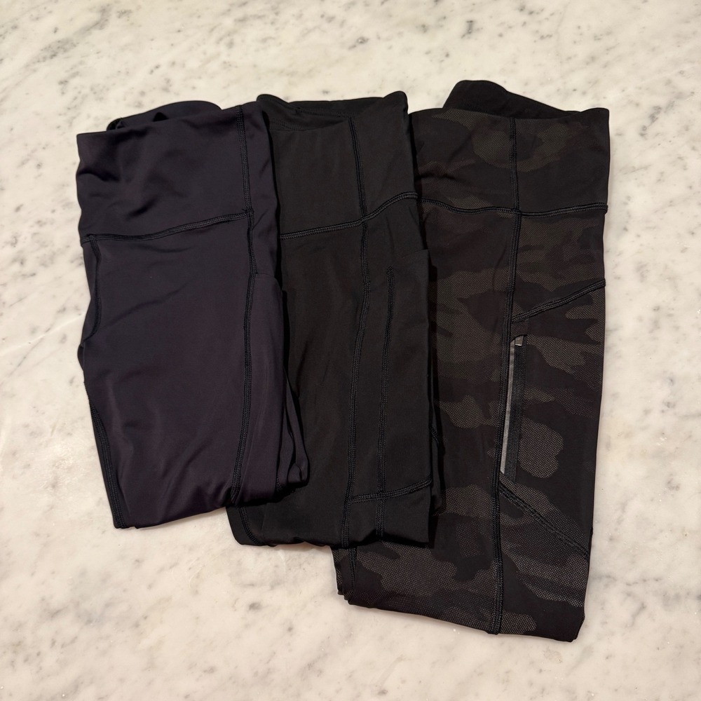 Athleta Leggings Lot Small Ultimate Stash Rainier Reflective Black 3 Pair